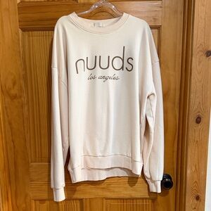NUUDS | Women's Cream Crew Neck Sweater Los Angeles